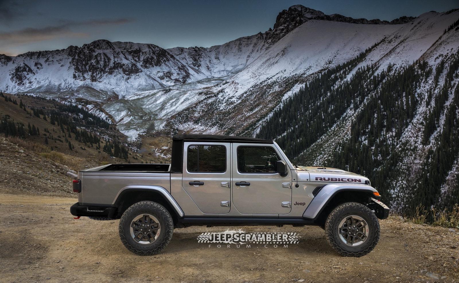 Jeep Gladiator JT Rubicon Rendering JT Idea Soft Top Stock Corrected