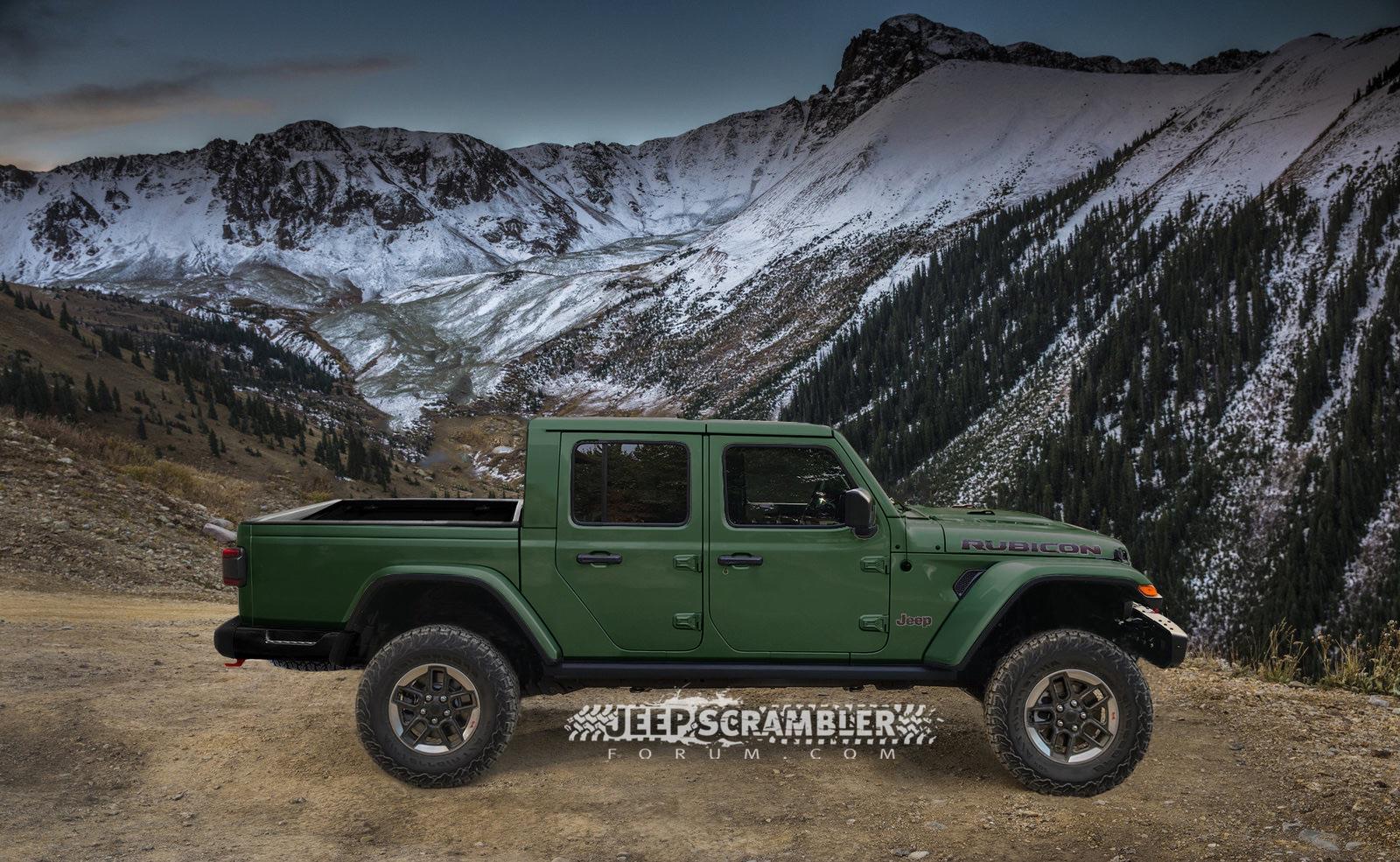 Jeep Gladiator JT Rubicon Rendering JT Rubicon Rendering-green