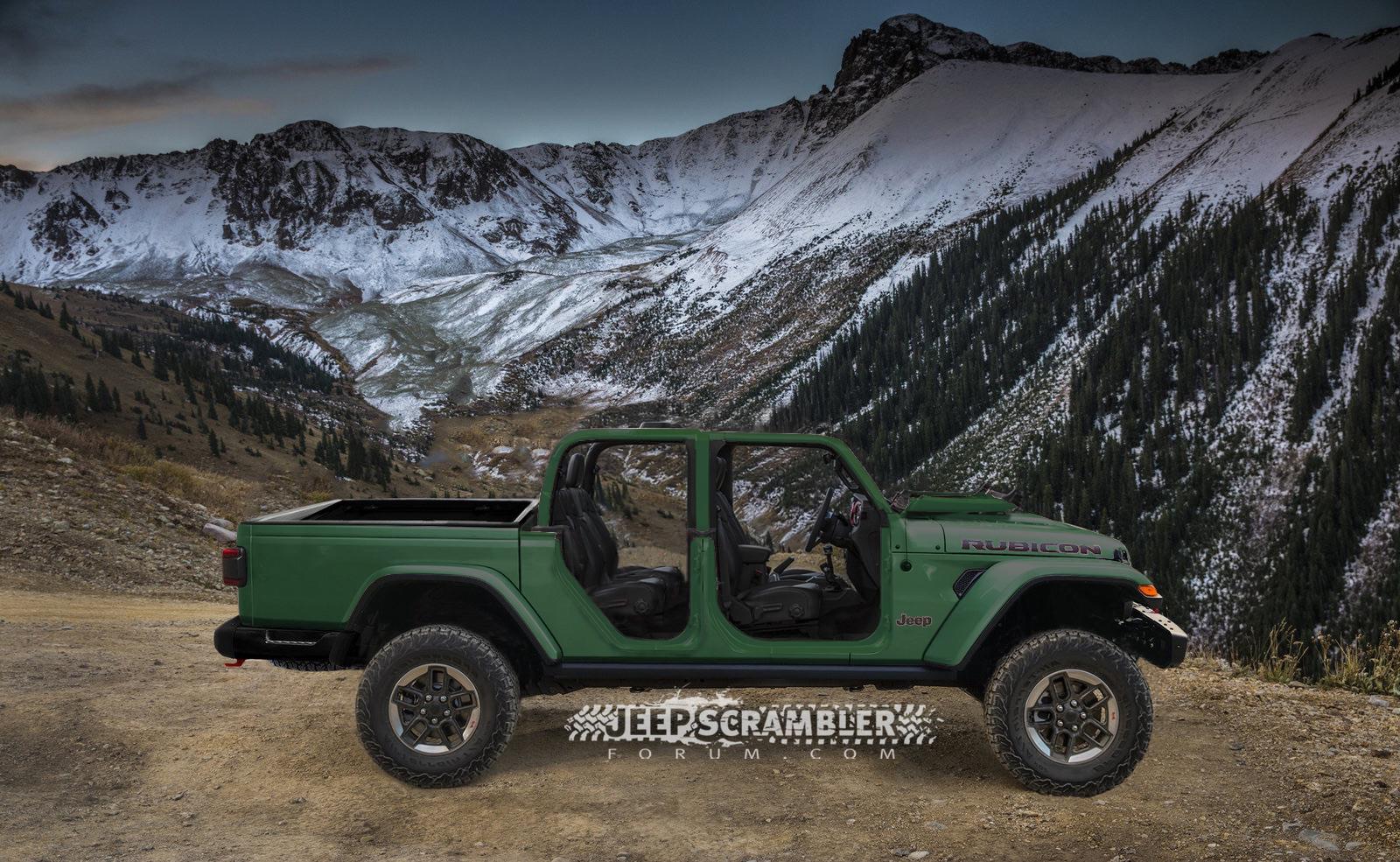 Jeep Gladiator JT Rubicon Rendering JT Rubicon RenderingOPEN-green