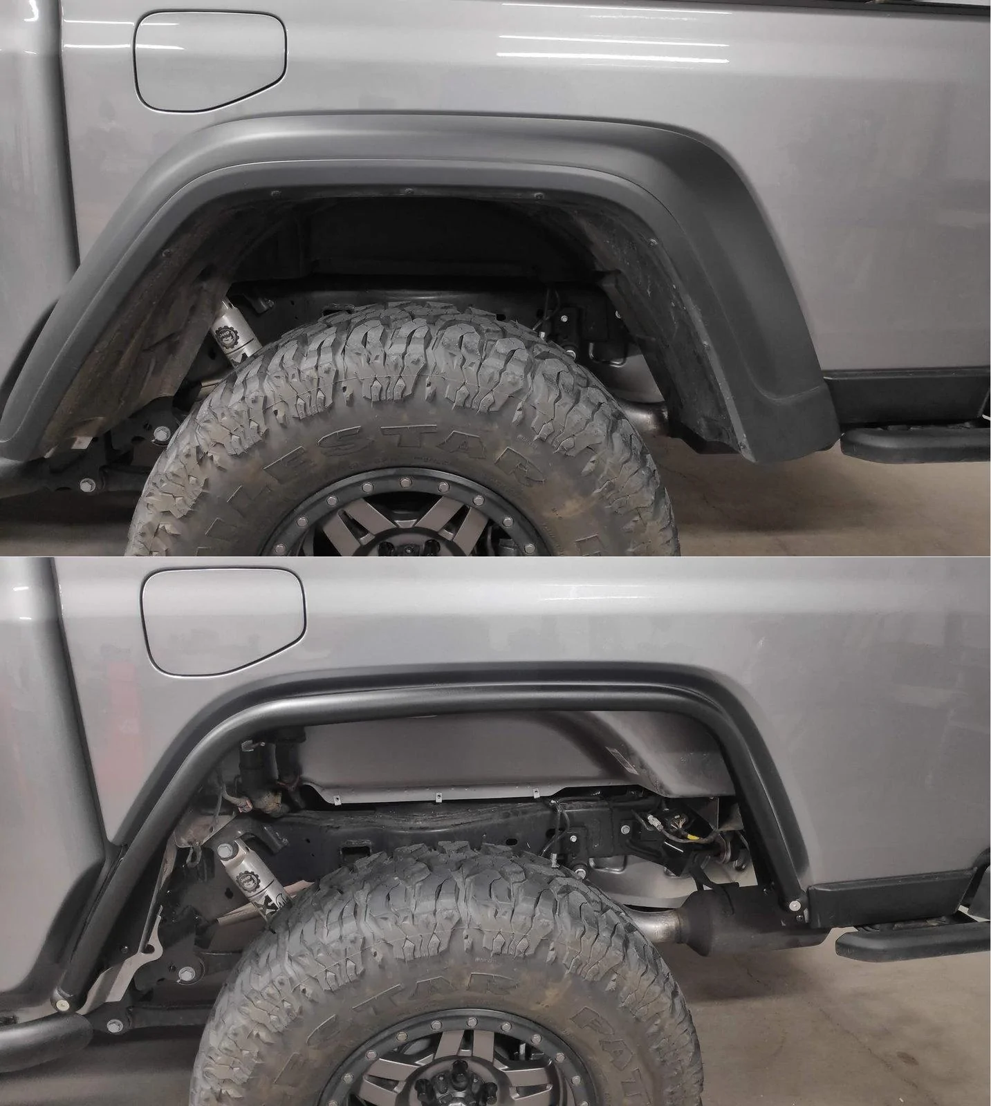 Jeep Gladiator Metalcloak fender install and comparison pics RS