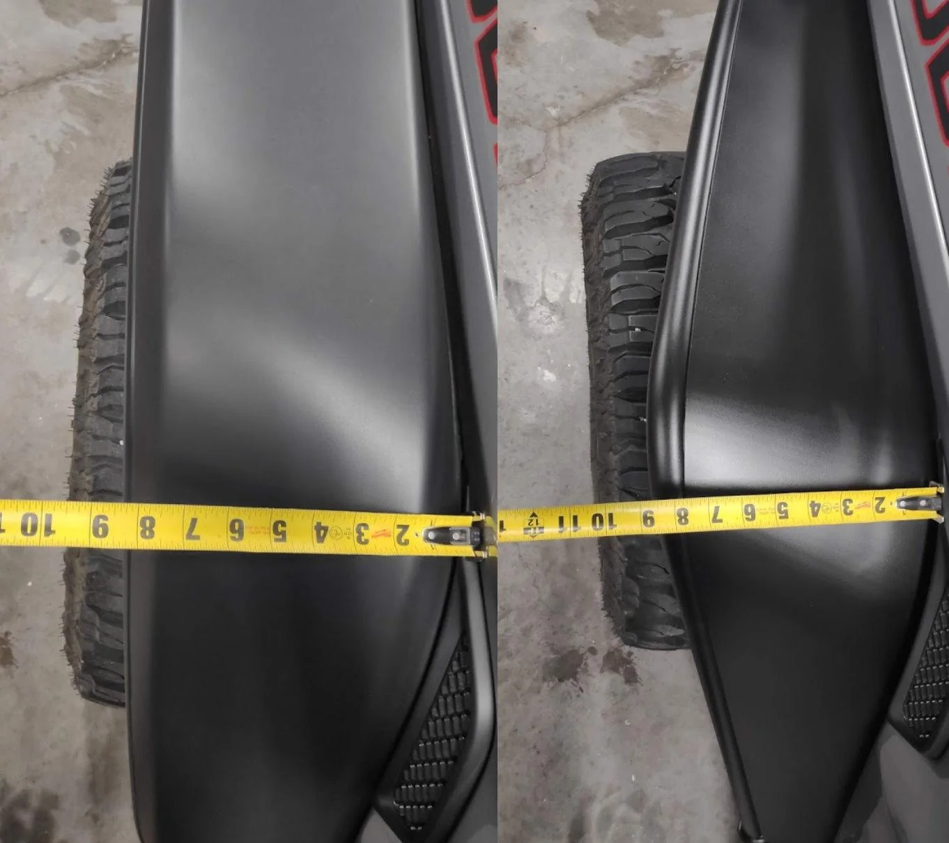 Jeep Gladiator Metalcloak fender install and comparison pics WF
