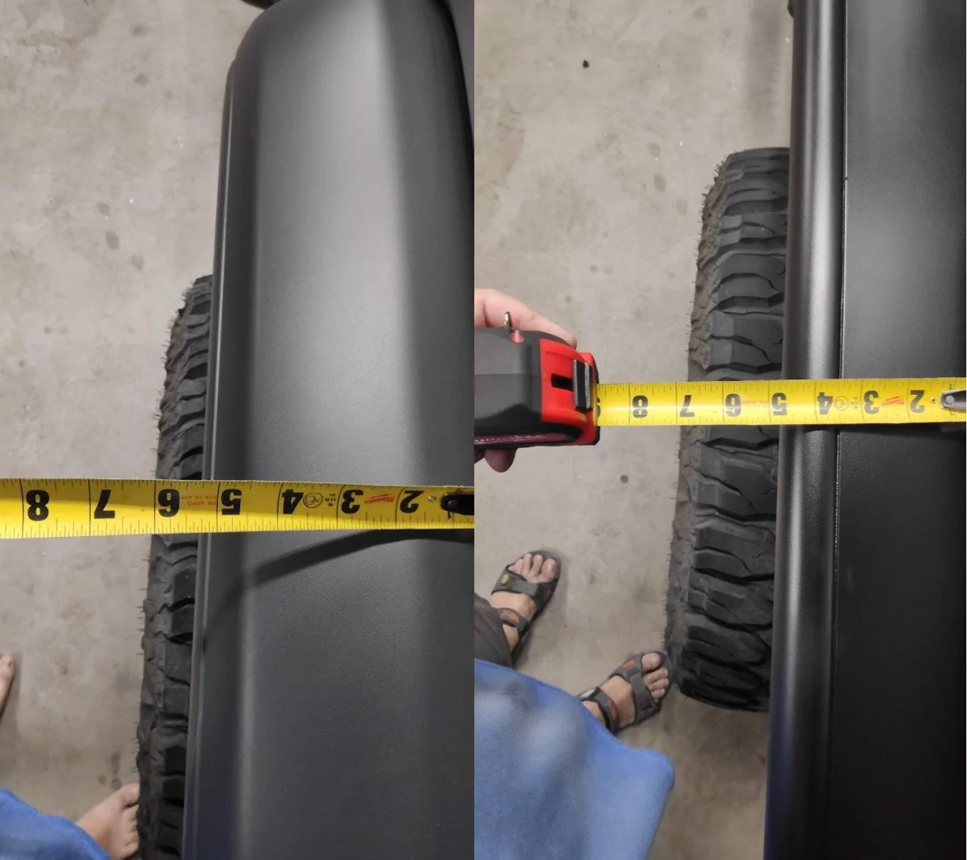 Jeep Gladiator Metalcloak fender install and comparison pics WR