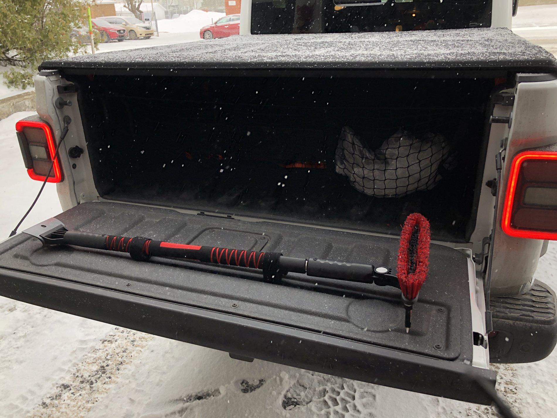 Jeep Gladiator Cheap and easy snow brush storage! 574D3D12-9F0E-4D11-9F4F-F55CA0CB9104