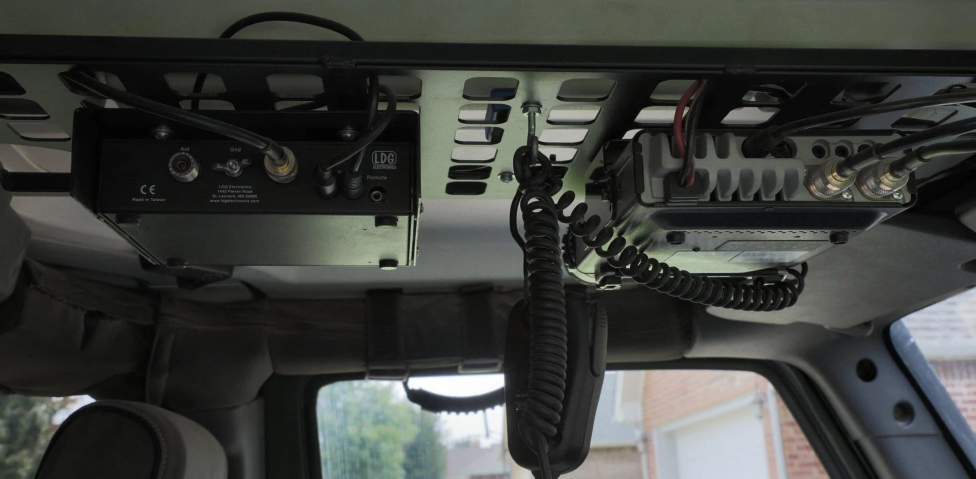 Jeep Gladiator Overhead Consoles? TransAmerica Trail, Aug-Sep 18, Post-trip, 5_7161, Ham Install (rear view)