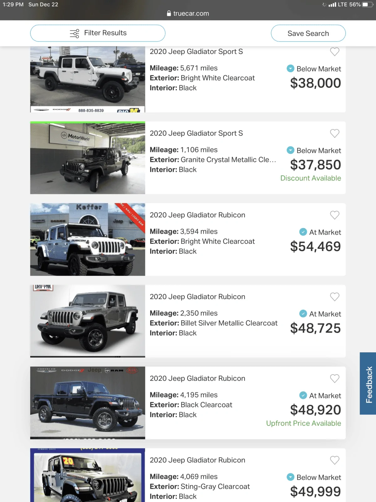 Jeep Gladiator Jeep build tool options added EA713560-2EE7-49BB-B20B-5DC661CB857B