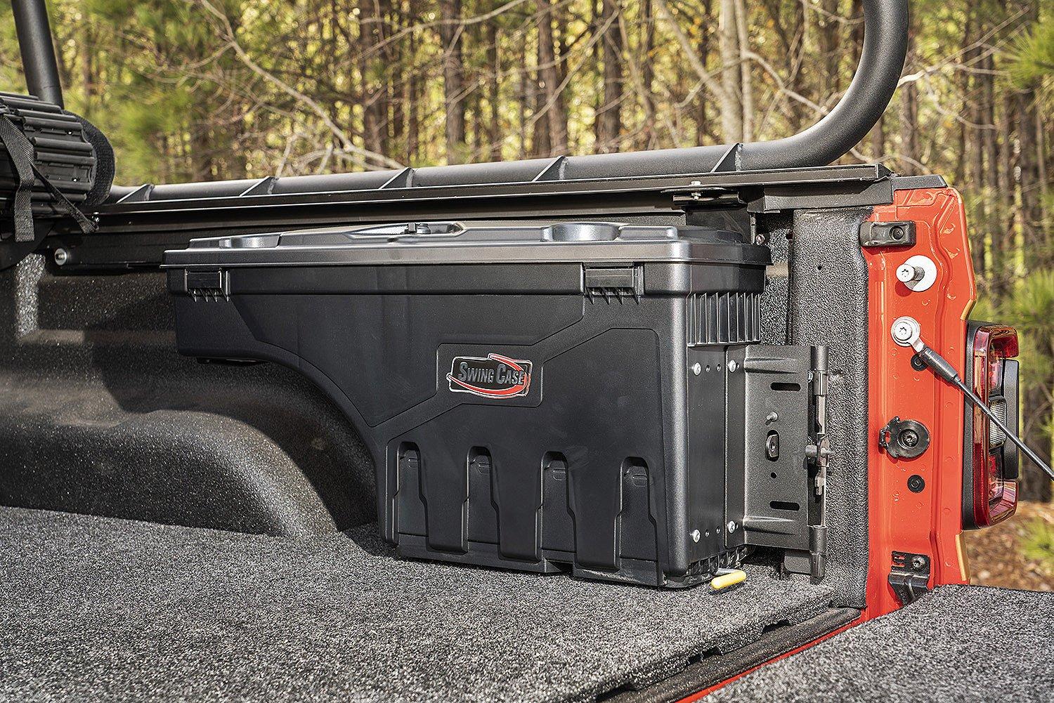 Jeep Gladiator Swing Storage Pro/Cons Rugged-Ridge-Armis-Swing-Case-Installed-Main-New1
