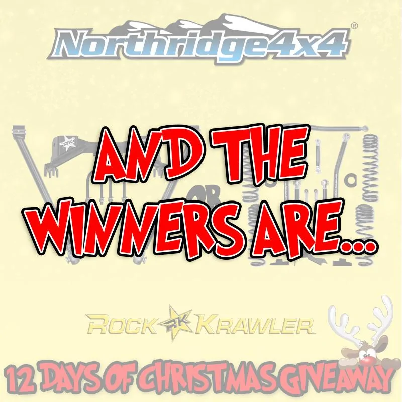 Jeep Gladiator 12 days of Christmas - Daily Giveaway at Northridge4x4 Winner
