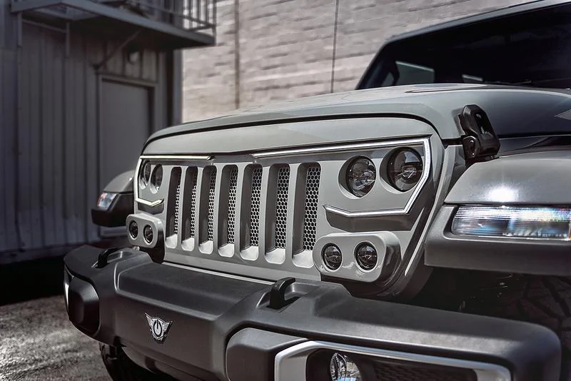 Jeep Gladiator NOW AVAILABLE: Jeep Gladiator JT Vector Grill [Part# 5837] from ORACLE Lighting 5837-PRO_F_800x800