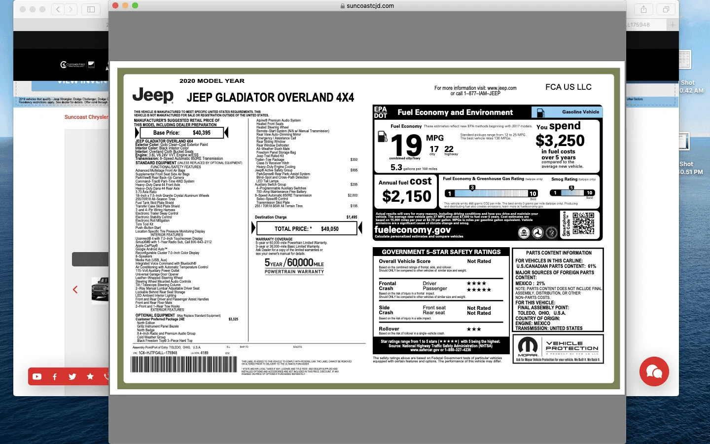Jeep Gladiator North Edition Gladiators have arrived Screen Shot 2019-12-30 at 5.59.18 PM
