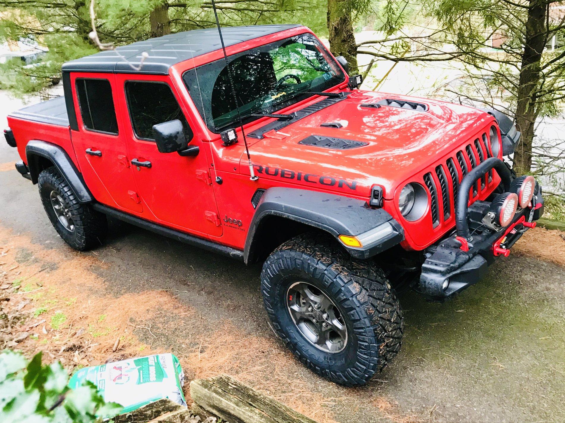 Jeep Gladiator Red Rubicon 2" RE budget boost and 37 Nitto Ridge Grapplers IMG_0529