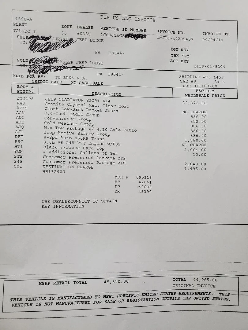 Jeep Gladiator Below Invoice Discussion @ Motor Inn of Spirit Lake Invoic