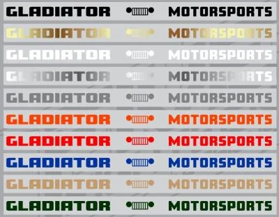 Jeep Gladiator Window Banners: Decals GMG-1005