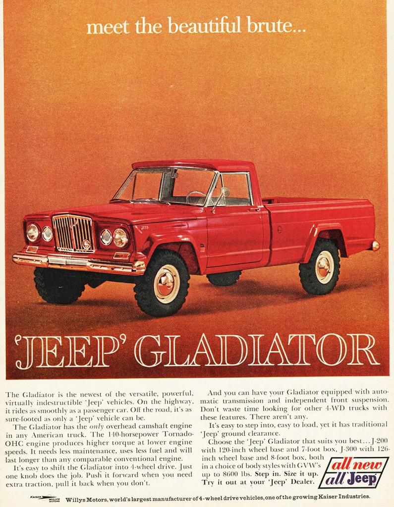 Jeep Gladiator Gladiator Q4 2019 sales numbers out - thoughts? Jeep-1963-Gladiator-ad-a1-795x1024 (1)