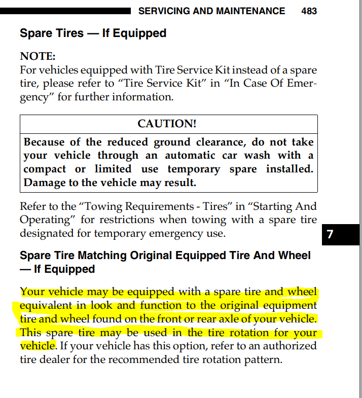 Jeep Gladiator Service writer says "we don't recommend or do 5 tire rotations" tire-rotation-jee