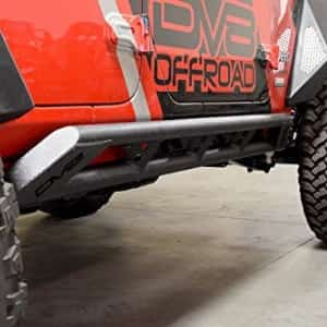 Jeep Gladiator Project Shark Bait DV8-Jeep-Wrangler-JL-Tubular-Rock-Sliders-with-Plated-End-Caps