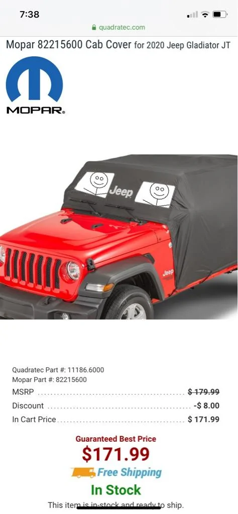 Jeep Gladiator The price of a soft top! 2161A864-E33A-4898-9B33-2E36116482EC
