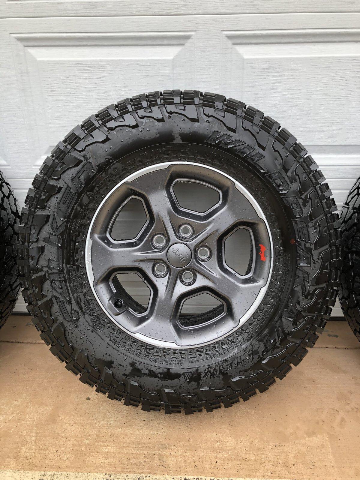 Jeep Gladiator Rubicon Wheels and Falken Wildpeak AT3W Tire Set with TPMS plus Spare Tire 19E2329C-F58C-45F2-95F6-CDBE7659E684