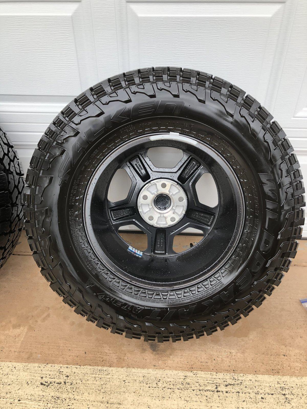 Jeep Gladiator Rubicon Wheels and Falken Wildpeak AT3W Tire Set with TPMS plus Spare Tire 3EE2445D-A94C-4A98-AB10-D8268F302266