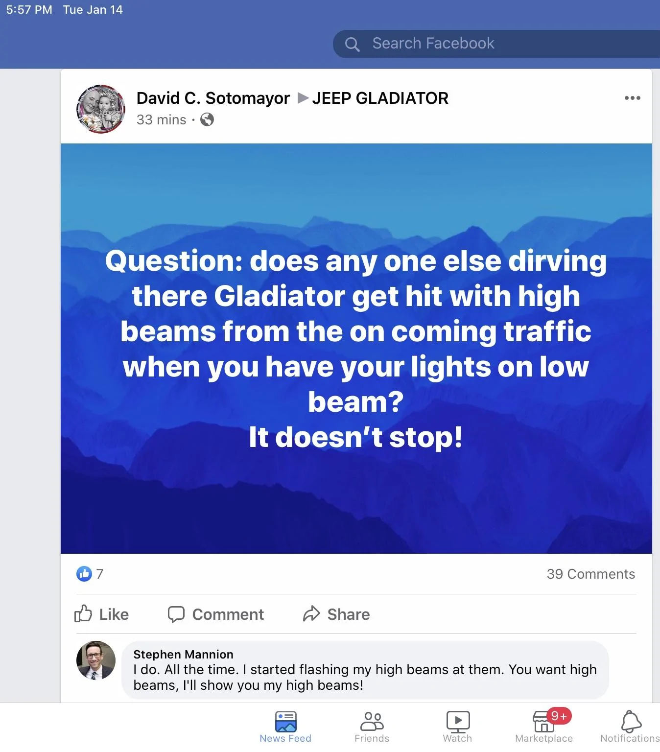 Jeep Gladiator Dont be like us, Adjust your headlights correctly 6E14D49B-2E3E-44CD-A9D3-67506719D878