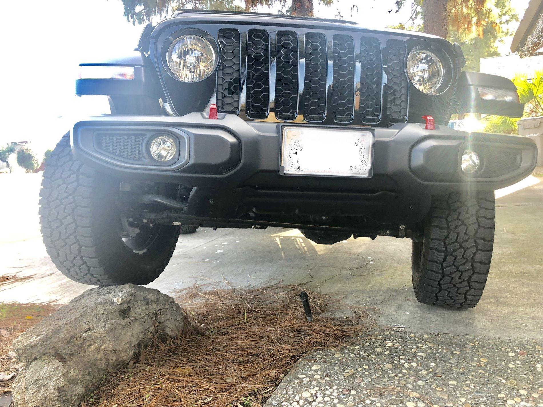 Jeep Gladiator Installing Stock Rubicon Skid Plate on Sport 7549A7A5-84AD-4FD1-89C3-04E1771E4776