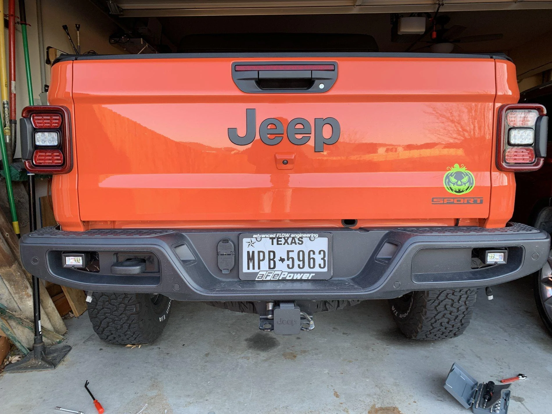 Jeep Gladiator Flush mount lights rear bumper IMG_9301