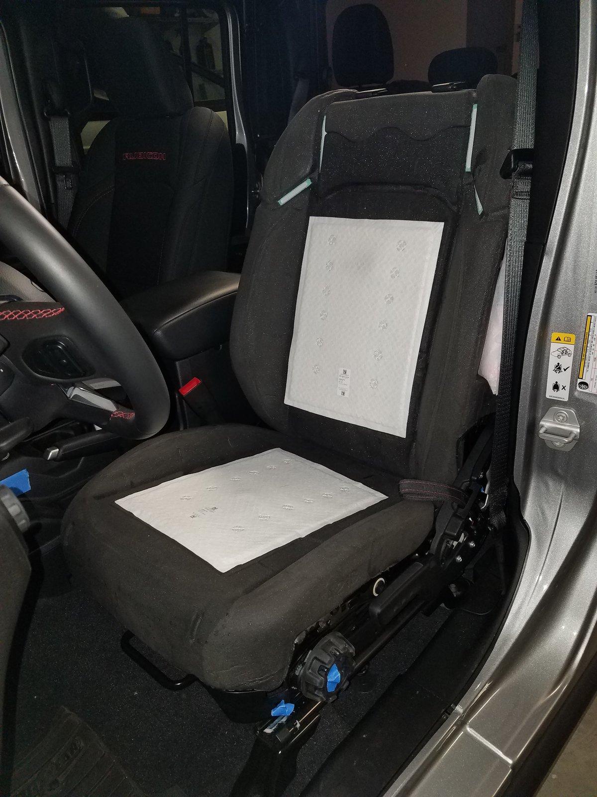 Jeep Gladiator Degreez Heated and Cooled seat install with Katzkins leather 20200119_202533