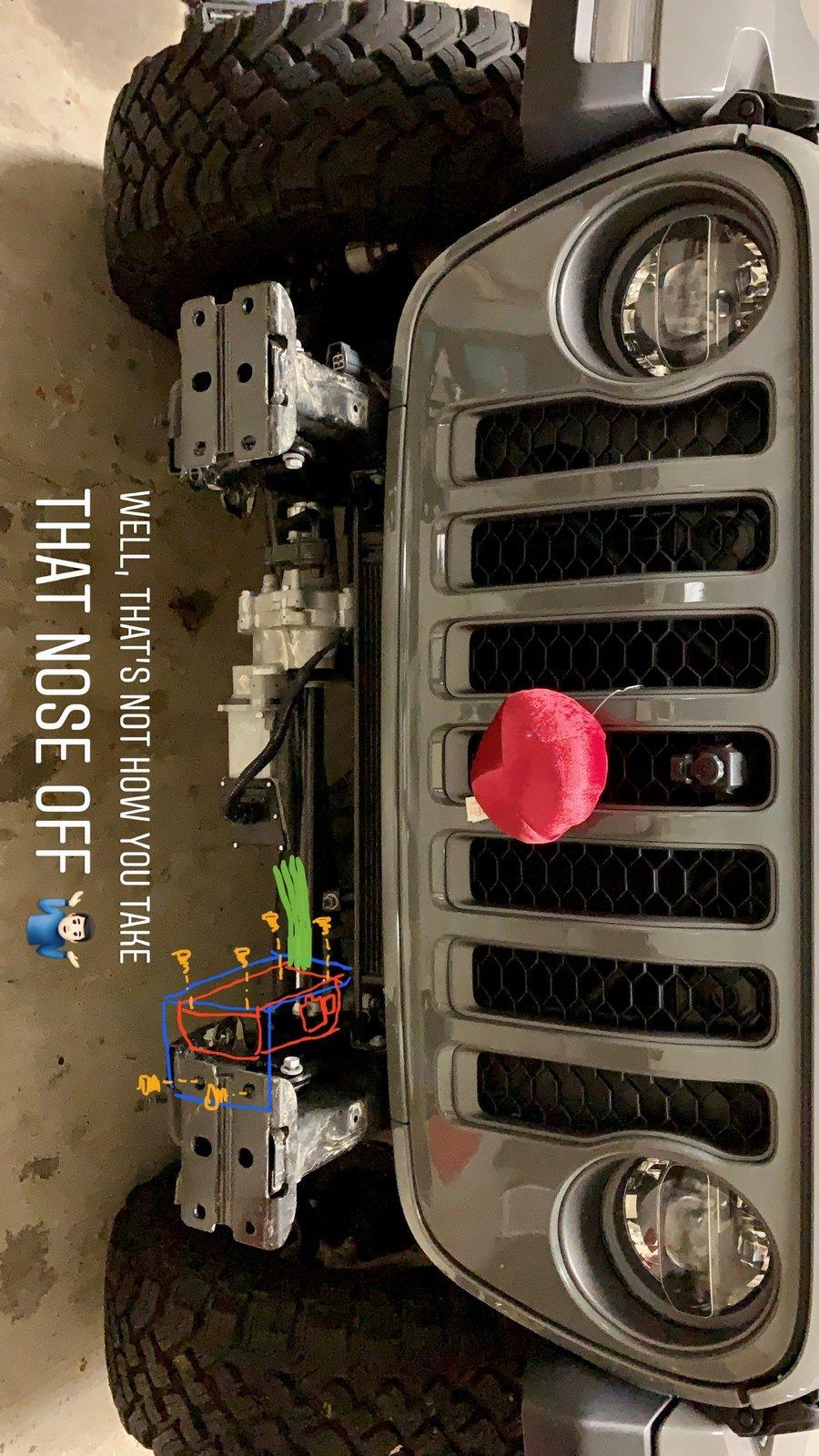 Jeep Gladiator Smittybilt X20 12K Synthetic Deal Rudi Bumper Off