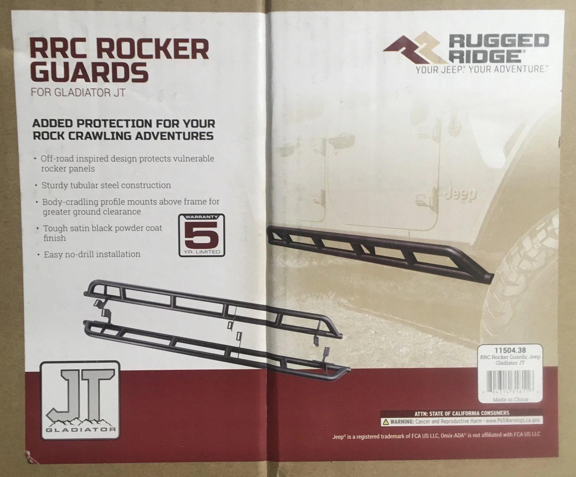 Jeep Gladiator Rugged Ridge Rocker Guards- NEW 0857CF22-3177-456A-88D0-162F188B1302