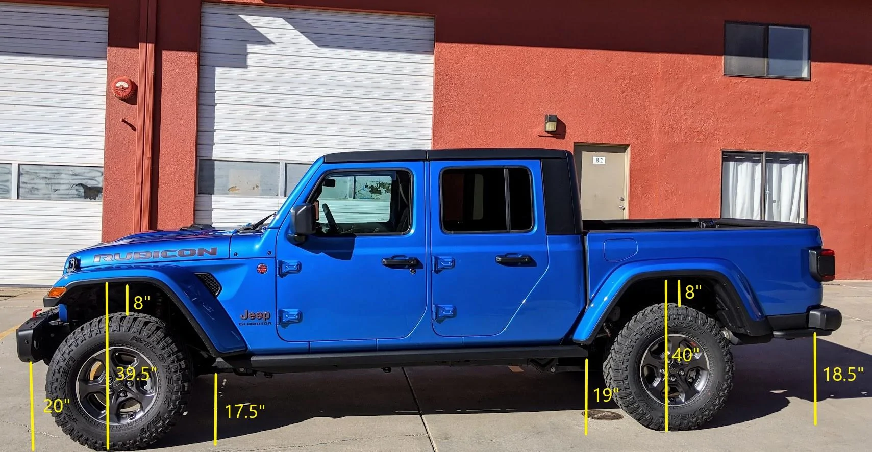 Jeep Gladiator ΚΑΣΣΑΝΔΡΑ (Kassandra) -  Hydro Blue and Supercharged Factory Measurements