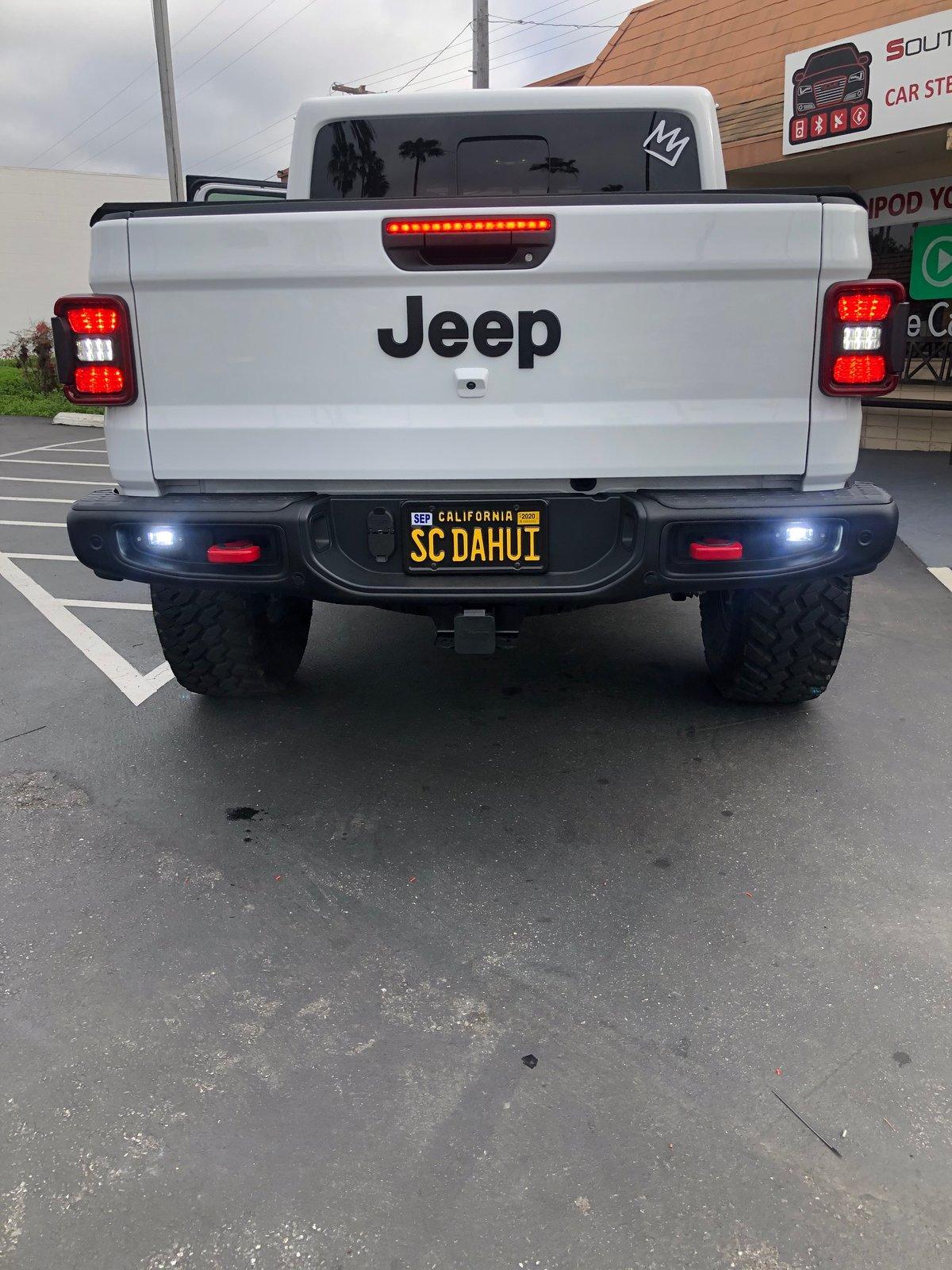 Jeep Gladiator Flush mount lights rear bumper IMG_6934-1