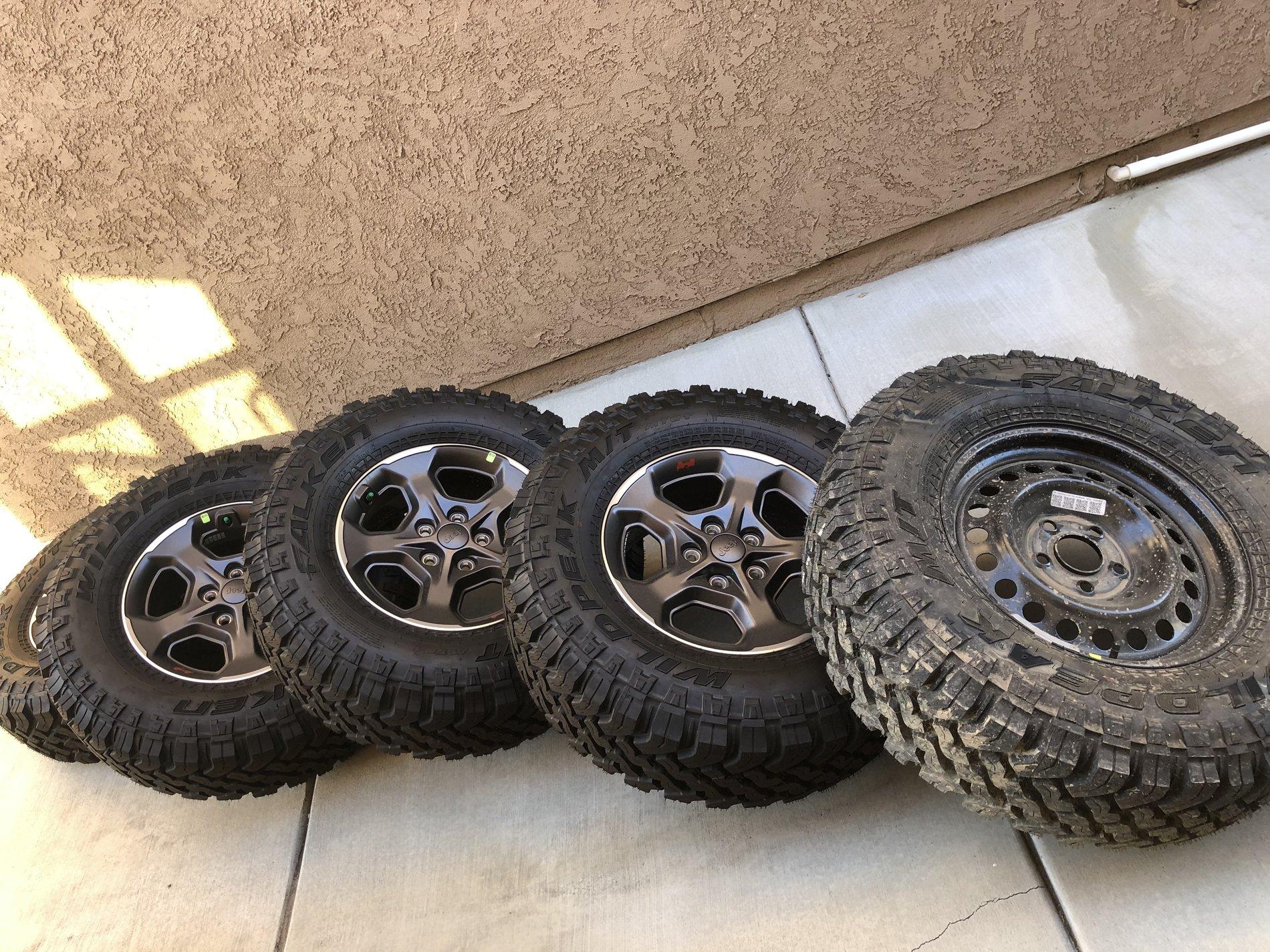 Jeep Gladiator Standard Rubicon wheel set with TPMS, spare, Falken M/T tires, 61 miles IMG_2909
