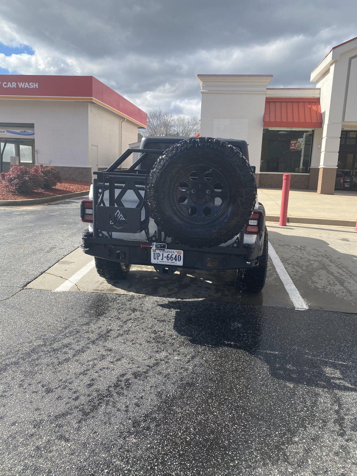 Jeep Gladiator Rear bumper with double swing outs by SOS Offroad Concepts 20386676-0067-4CBC-A060-A3F155280722
