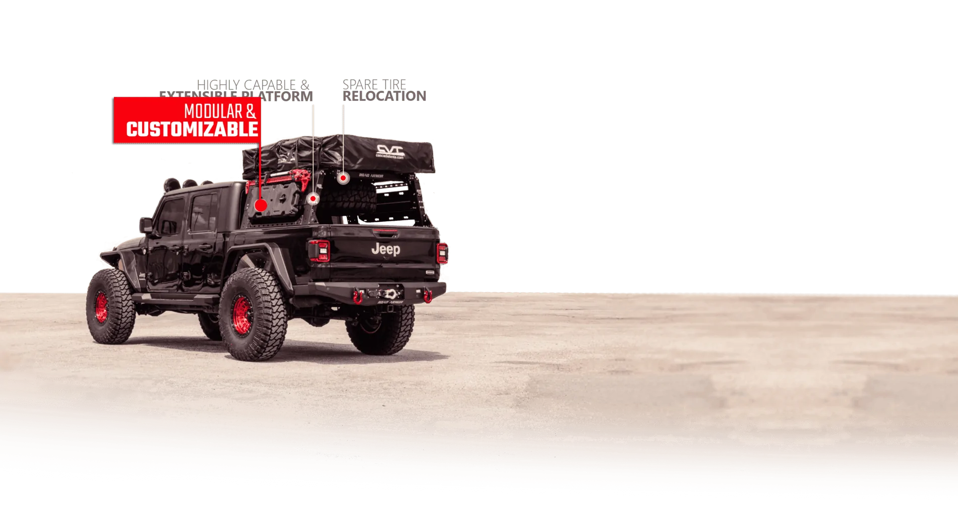 Jeep Gladiator F/S New In Box Road Armor TRECK bed rack treck-1