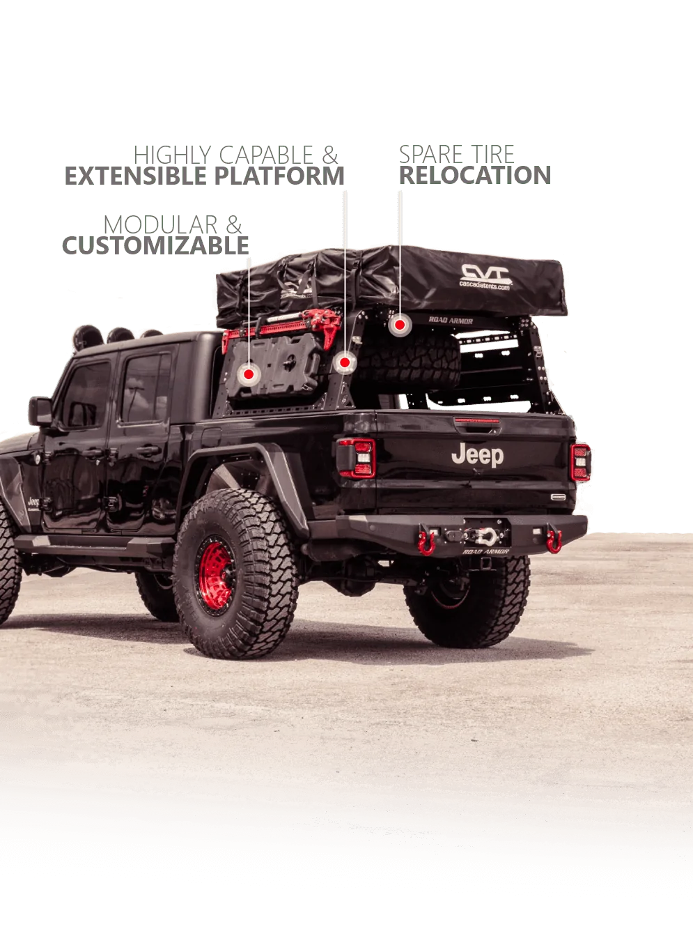 Jeep Gladiator F/S New In Box Road Armor TRECK bed rack treck-back-mo
