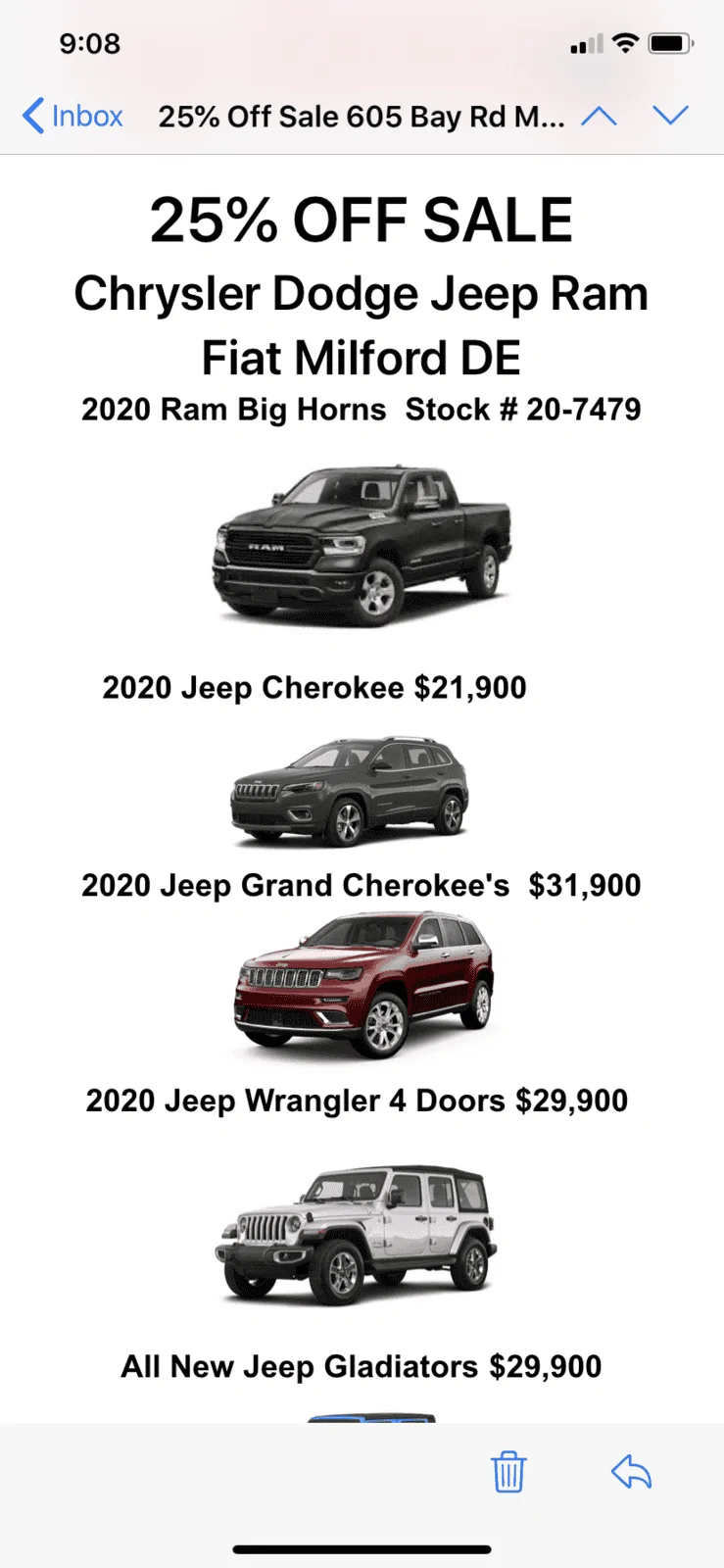 Jeep Gladiator IG Burton Milford DE 25% off of Gladiators 0CCB54AD-F45B-4C09-96D6-CD6374F1625C