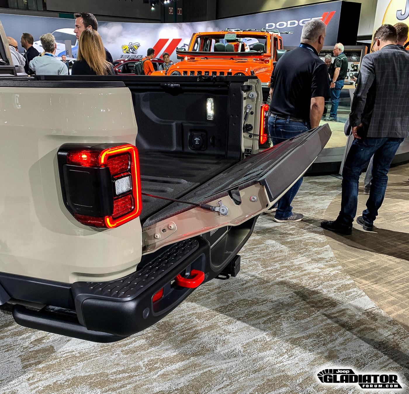 Jeep Gladiator JGF Live Coverage: 2020 Jeep Gladiator Debut from the LA Auto Show! 2020-Jeep-Gladiator-JT-Pickup-Truck-Tailgate-3rd-Position-1