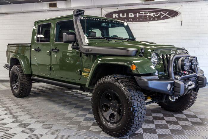 Jeep Gladiator [Updated] 2020 Gladiator Colors Revealed! Gobi, Hydro Blue, Gator Coming Soon aev-filson-edition-hemi-brute-front-left_2