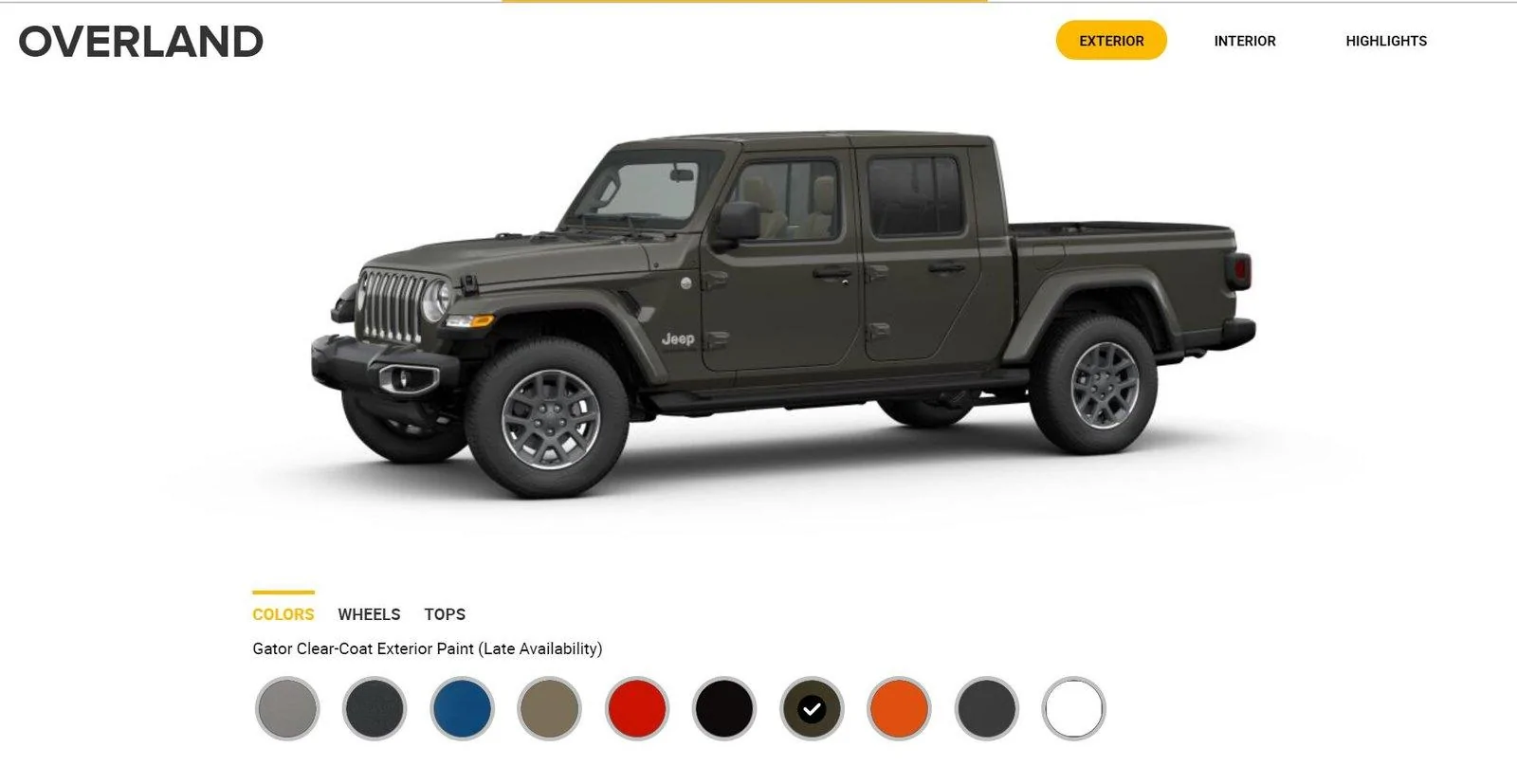 Jeep Gladiator Gator Gladiator JT Club JT Gator Green