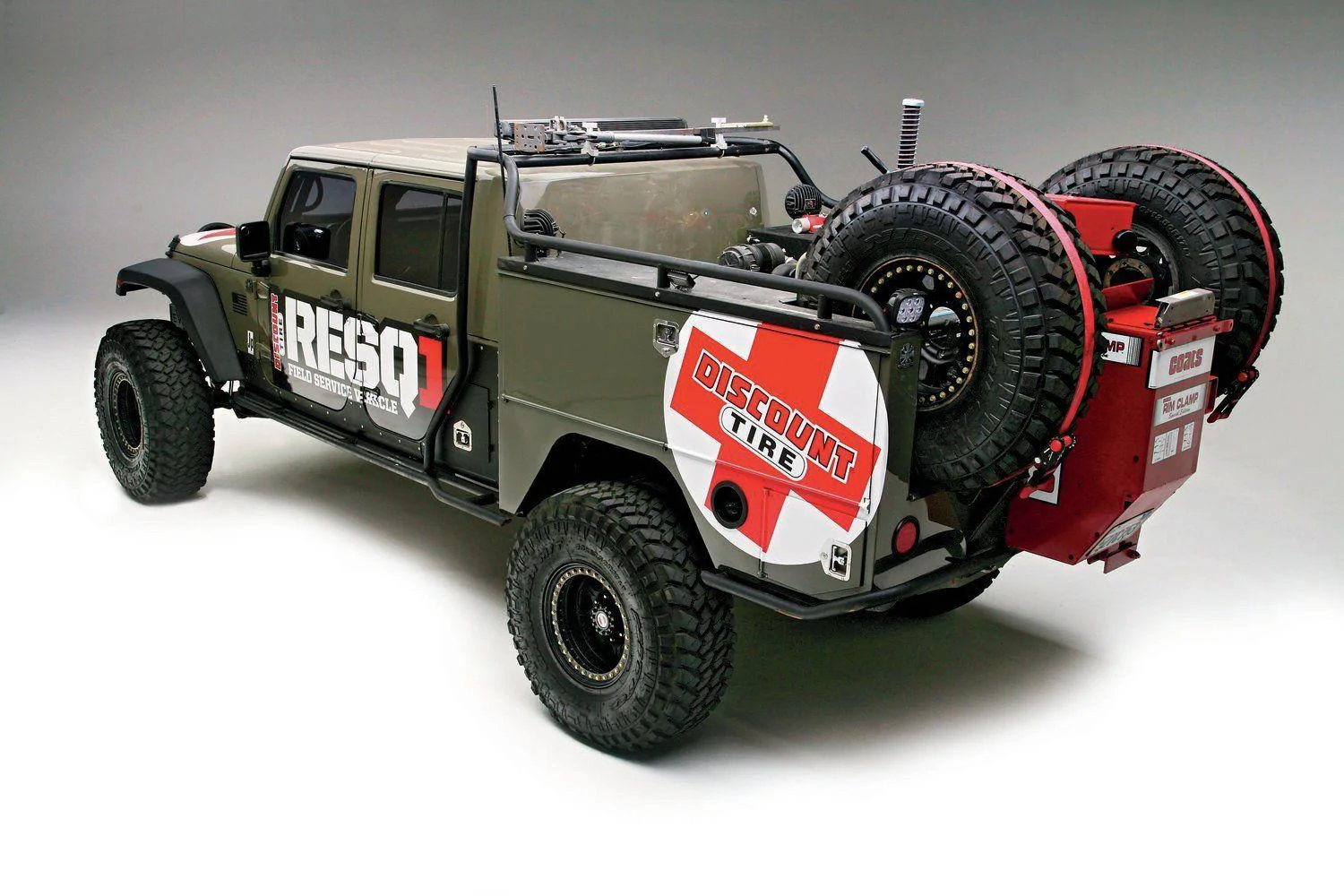 Jeep Gladiator Inspiration?  Discount Tire's RESQ1 resq1-field-service-vehicle-rear-three-quarters-2