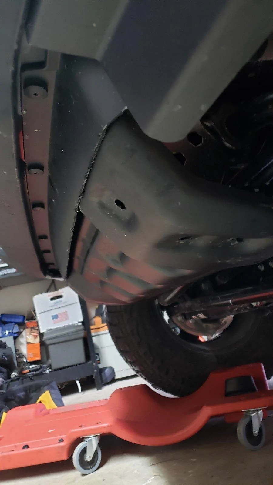 Jeep Gladiator Installing Stock Rubicon Skid Plate on Sport 20200209_170647