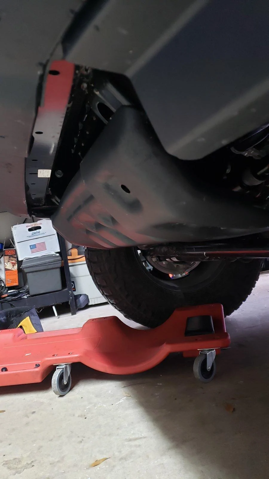 Jeep Gladiator Installing Stock Rubicon Skid Plate on Sport 20200209_170052
