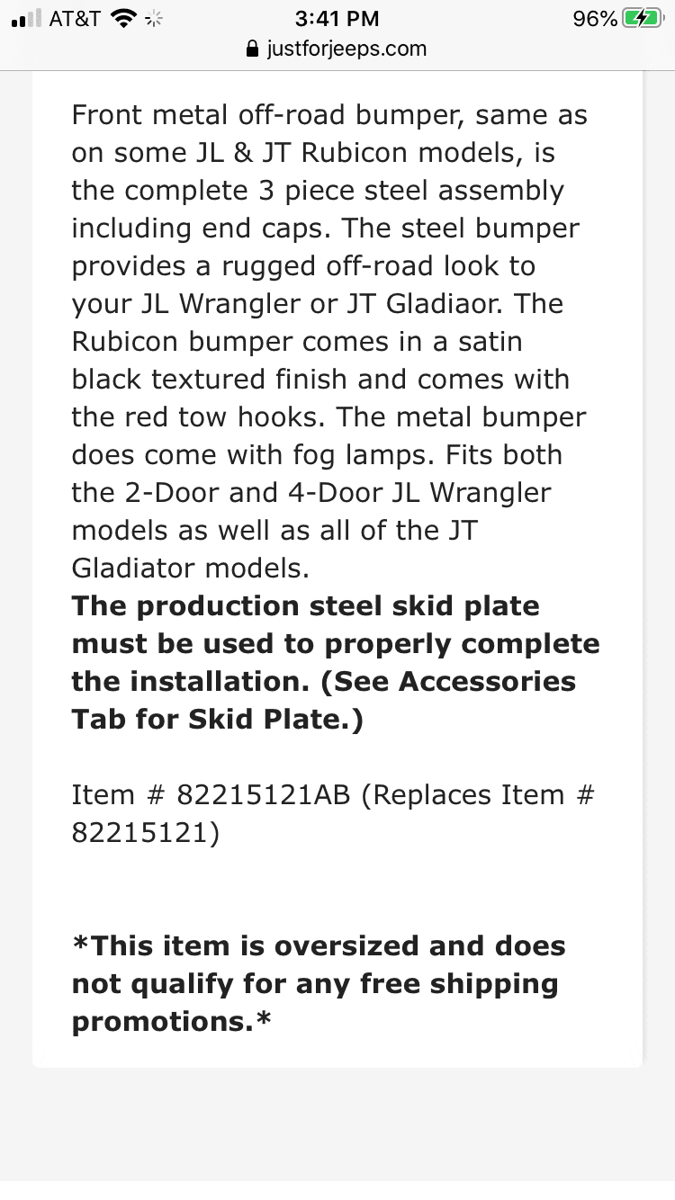 Jeep Gladiator Installing Stock Rubicon Skid Plate on Sport C92FABCB-BD6B-403C-8900-EEFA2CD83B43