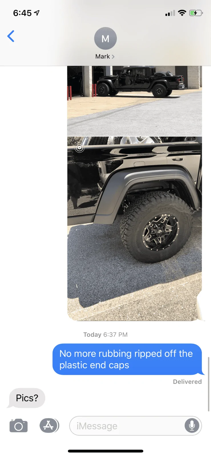 Jeep Gladiator New Sport S - rethinking lift.  Would like input on 33s/34s on stock height (level or no?) D6D7C3E2-01CE-4BBF-BCE7-DA9567310210