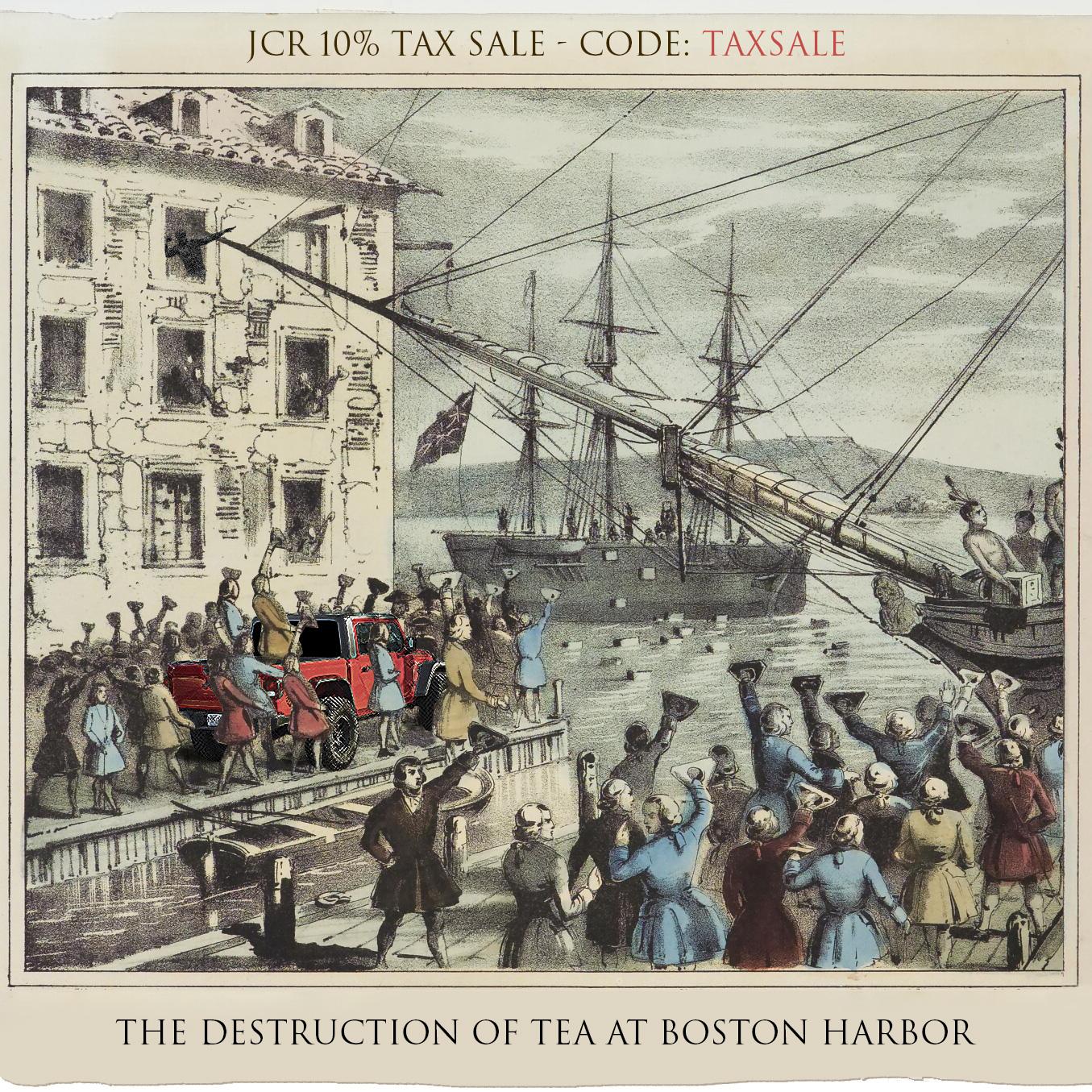 Jeep Gladiator JCR Tax Sale boston-tea-party-saletext