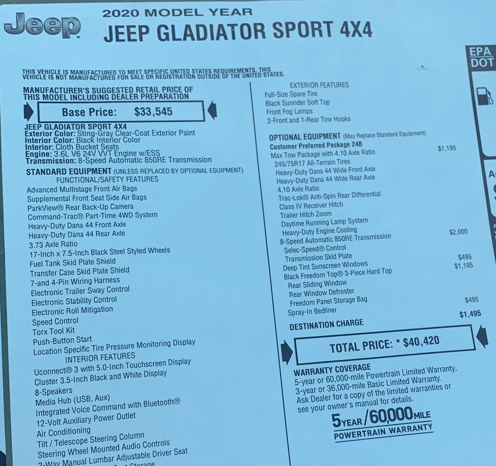 Jeep Gladiator Max tow package with Trac Lok? 21B84BA2-9D8A-400A-95FF-A9B6DDAD3206