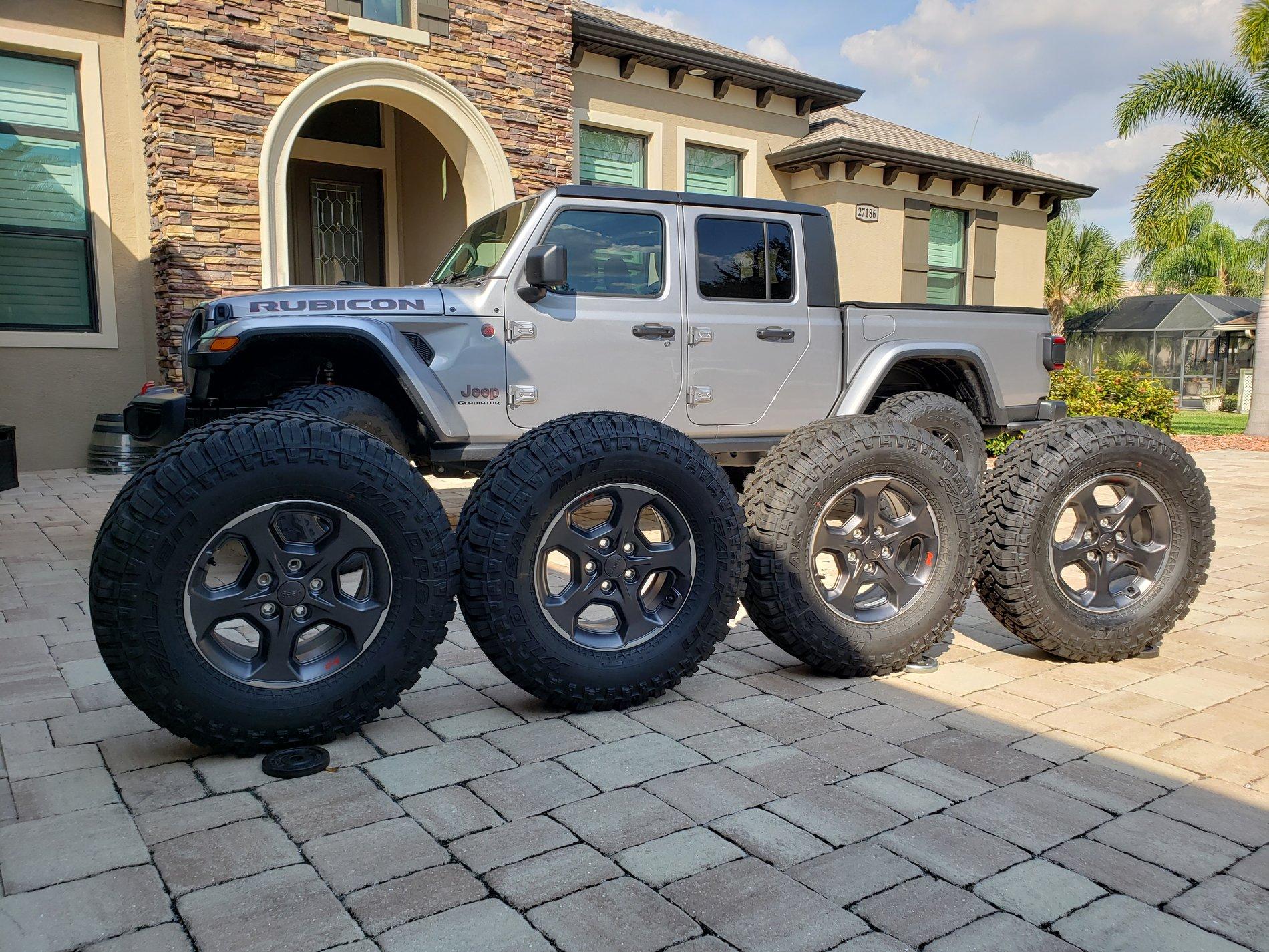 Jeep Gladiator FS:  4 New Take Off Gladiator Rubicon Wheels and Tires, OEM, $1200 20200218_145558