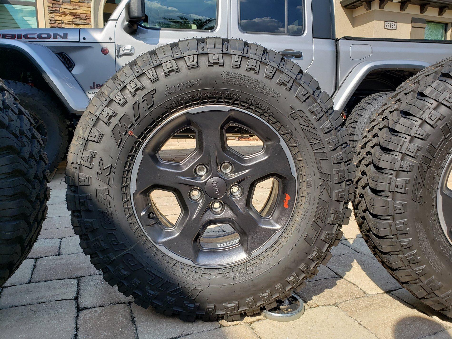 Jeep Gladiator FS:  4 New Take Off Gladiator Rubicon Wheels and Tires, OEM, $1200 20200218_145616