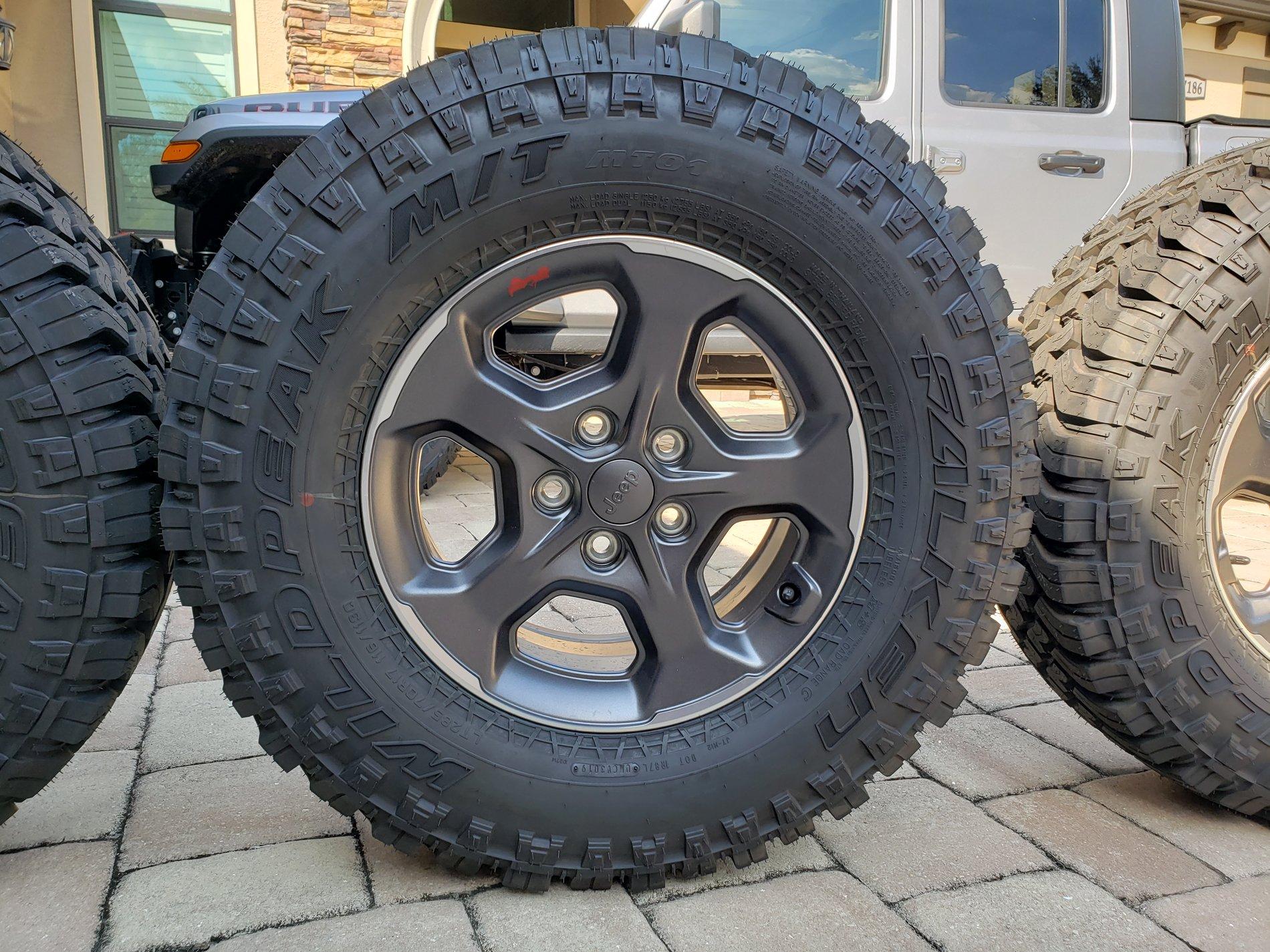 Jeep Gladiator FS:  4 New Take Off Gladiator Rubicon Wheels and Tires, OEM, $1200 20200218_145612