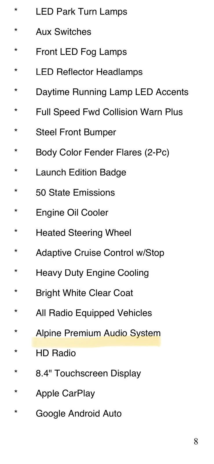 Jeep Gladiator Stock Alpine Subwoofer on Gladiator Launch Edition CF401330-EFFF-4E42-95A1-0588BD33AF69