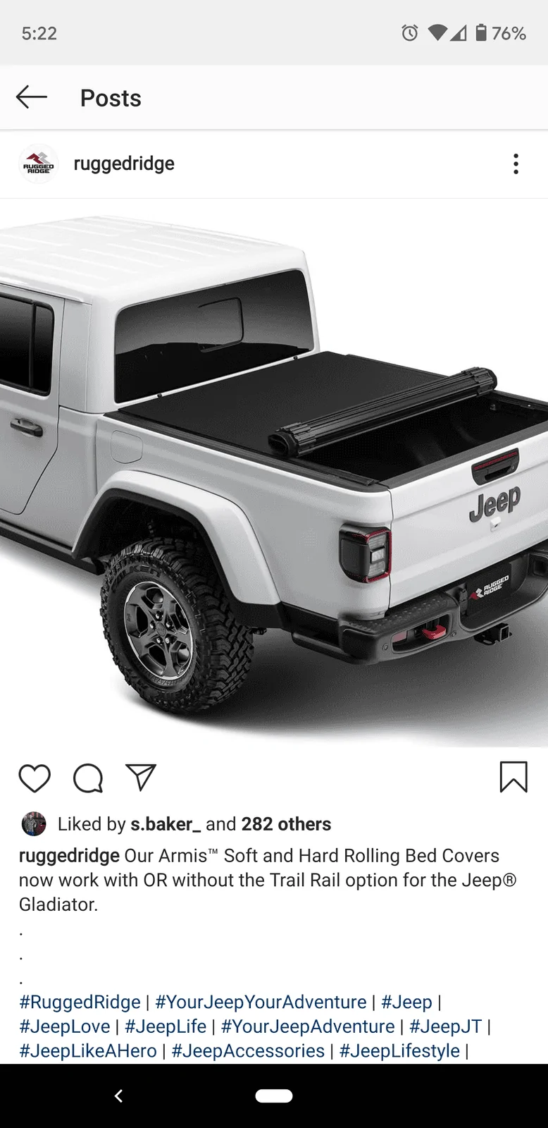 Jeep Gladiator Rugged ridge armis cover Screenshot_20200226-172242